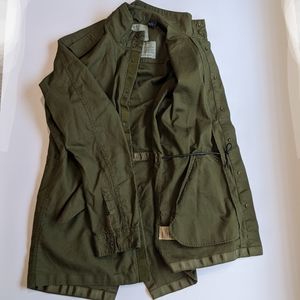Scotch & Soda Jacket, stand up collar, military green, size L